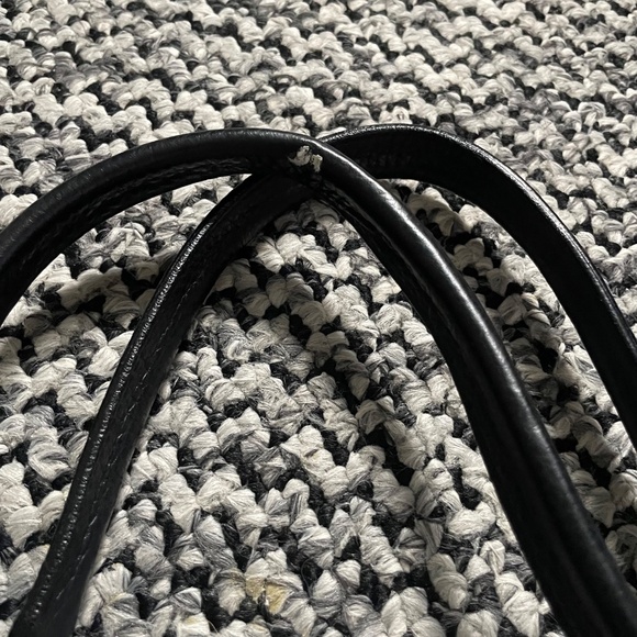 Furla Black Pebbled Leather Tote / Shoulder Bag w/ Drawstring Detailing - Picture 7 of 10